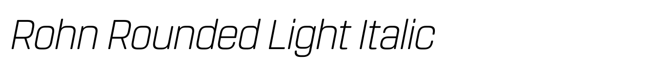 Rohn Rounded Light Italic